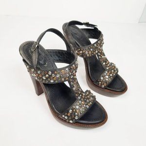 Frye Joy Womens Size 6.5 Black Studded Leather